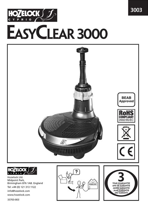 hozelock easyclear 3000 instructions.